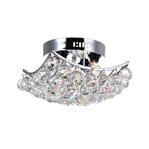CWI Lighting Queen 4 Light Flush Mount With Chrome Finish - 1 of 4