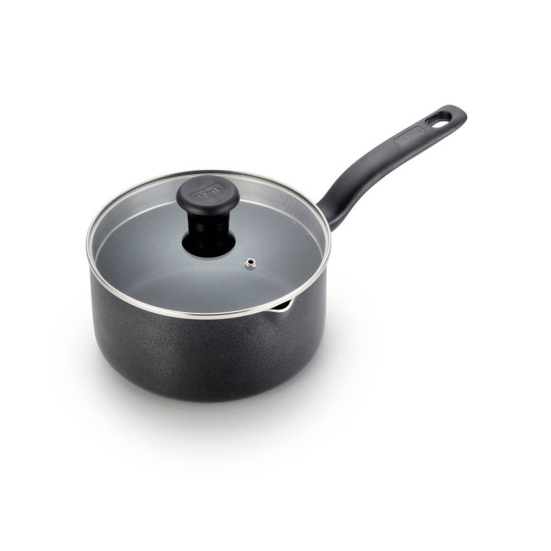 T-fal 3qt Saucepan with Lid, Simply Cook Nonstick Cookware Black, 1 of 8