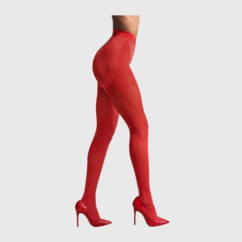 L eggs Women s 60 Denier 360 Contour Opaque Tights Red Xxl Target