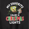 Boys' - SpongeBob SquarePants - My Favorite Color Is Christmas Lights Graphic Long Sleeve Fleece Sweatshirt - 2 of 4