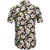 Lars Amadeus Men's Summer Floral Print Short Sleeve Button Down Beach Hawaiian Casual Shirt - 2 of 4
