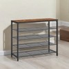 5-Tier Shoe Rack with Mesh Shelves - Space-Saving Shoe Organizer - 3 of 4