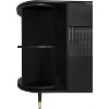 Rotating Storage Cabinet with 2 Drawers, 2 Doors, Built-in Shelves, 2-Tier Turntable and Metal Legs for Living Room, Hallway - 4 of 4