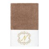 Linum Home Textiles 100% Turkish Cotton MONICA Gold Thread 3PC Embellished Towel Set - 3 of 4