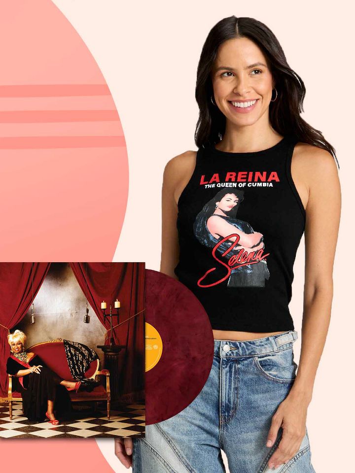 Woman wearing Selena tank