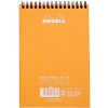 Rhodia Wirebound Notepad - Dot grid 80 sheets - 6 x 8 1/4 - Orange cover - 3 of 4