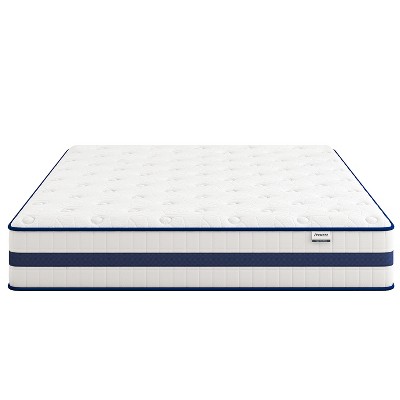Vynxaria 12-Inch Queen Hybrid Mattress, Cooling Memory Foam + 7-Zone Pocket Coils, Pressure Relief, Motion Isolation, Compressed in a Box