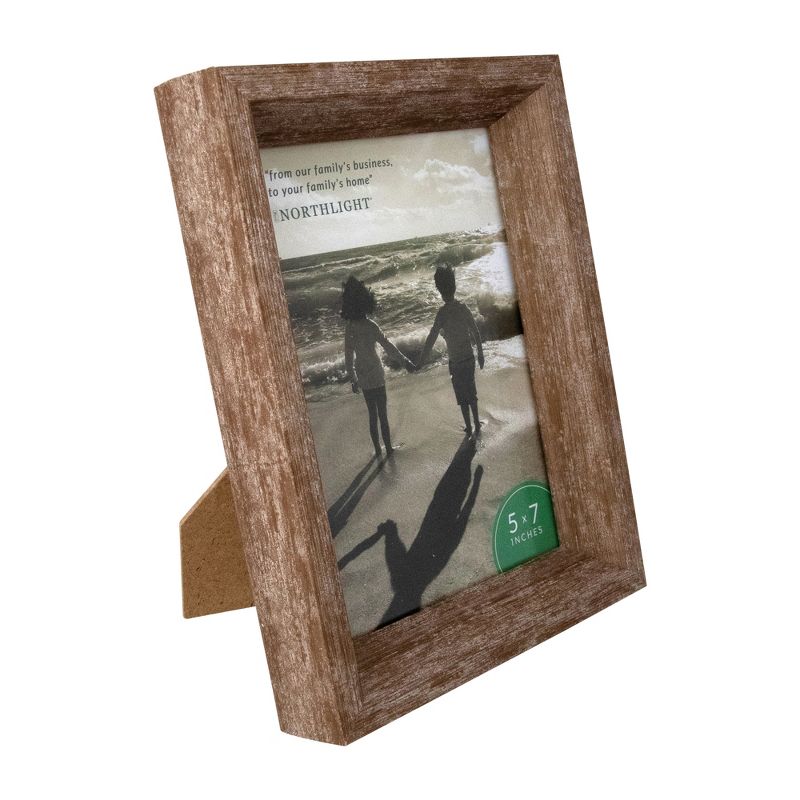 Northlight 8.25" Brown Picture Frame with Easel Back for 5" x 7" Photos, 3 of 5