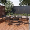 Dining Table with 2" Umbrella Hole and Adjustable Foot Pads for Garden, Backyard, Deck - 4 of 4