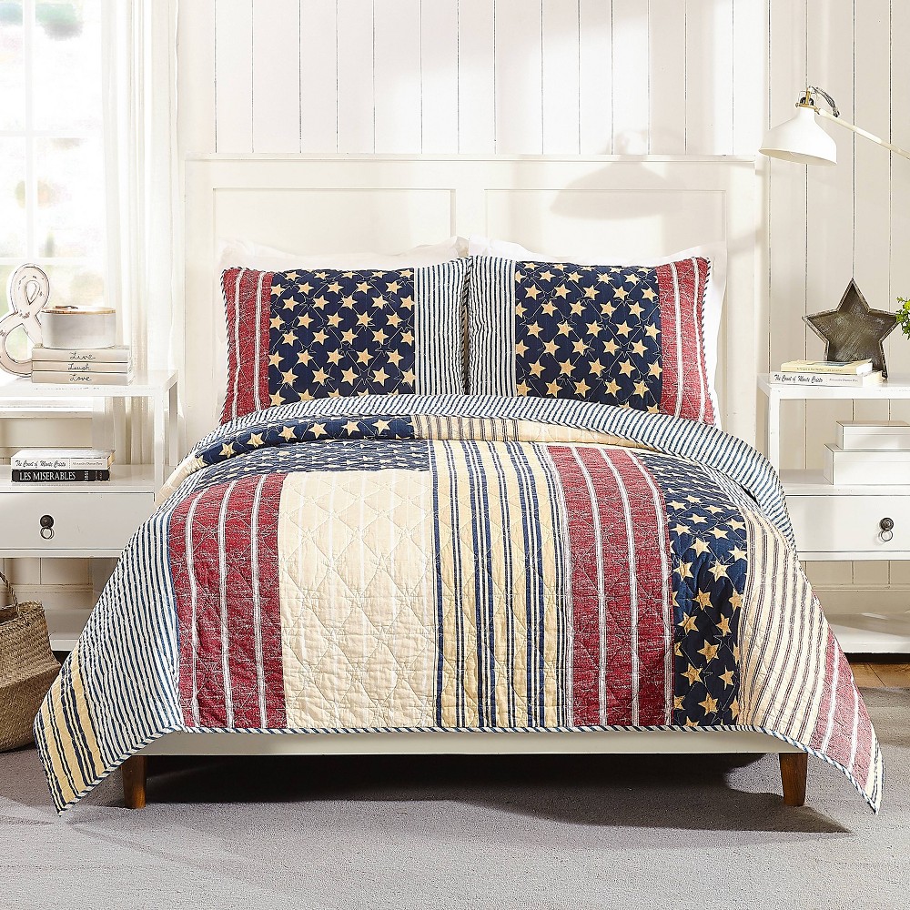 Photos - Duvet 3pc Full/Queen Americana Quilt Set - Modern Heirloom