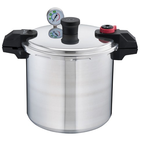 8 qt. Aluminum Stovetop Pressure Cooker Pot with Steam Release Valve