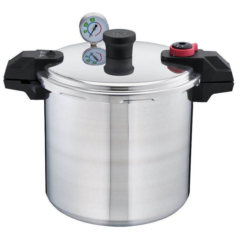 T-fal 22qt Canner &#38; Pressure Cooker, Polished Aluminum Cookware, 1 of 11