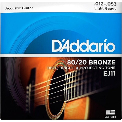 D addario Ej11 80 20 Bronze Light Acoustic Guitar Strings Target