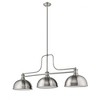 Melange 3-Light Glass Ceiling Light - Dimmable Brushed Nickel Fixture for Dining Room & More - 3 of 4