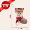 12 Pcs 3D Bulk Xmas Stockings Santa Snowman Reindeer Burlap Stockings Present Holders Treat Bags Tree Decoration Xmas Party Decors - 3 of 4