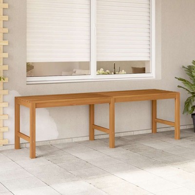 Bench Brown Solid Teak Wood 45 in Strong Bench RectangularvidaXL