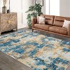 Area Rug Abstract Washable Living Room Rug, Non-Slip Carpet Soft Vintage Accent for Kitchen Bedroom Laundry - 2 of 4