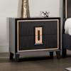 Gulches Espresso Nightstand with Gold Accent and Unique Design - 4 of 4
