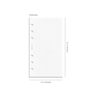 Cloth & Paper A5 Graph Note Planner Inserts