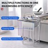 Acekool Stainless Steel Utility Basin with Adjustable Legs, Clog Prevention - 3 of 4