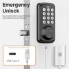 ZACHVO Fingerprint Door Lock Keyless Deadbolt, Electric Door Locks with Keypads and Emergency Charging Port, Oil Rubbed Bronze - 2 of 4