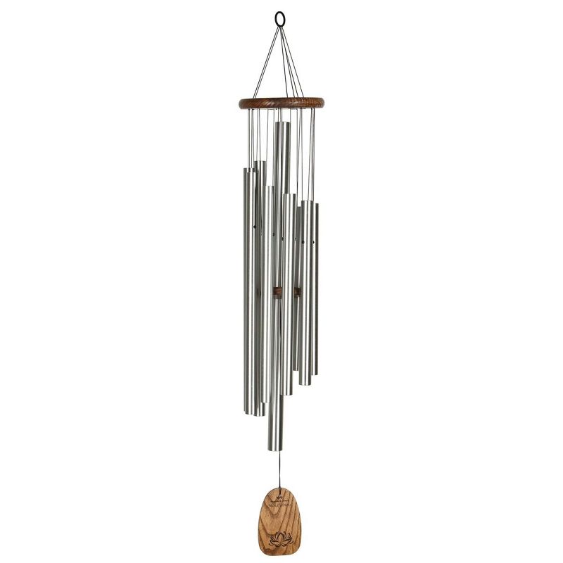 Woodstock Wind Chimes Signature Collection, Woodstock Mindfulness Chime Silver Wind Chime, 1 of 10