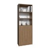 TOAOTBNBO 3 Tier Open Bookshelves with Storage Cabinet, Tall Display Bookcase with 2 Doors, Modern Book Shelf for Living Room - 2 of 4