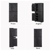 Kitchen Pantry Cabinet with 3 Pull-Out Shelves, 2 Drawers & 6 Door Racks, Tall Freestanding Storage Cupboard with Adjustable Shelves for Kitchen - 4 of 4
