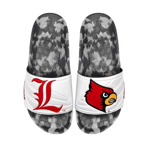 Ncaa Louisville Cardinals Slydr Pro Black Sandals - White : Target
