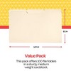 School Smart Manila File Folders, Legal Size, 1/3 Cut Tabs, Pack of 100 - 4 of 4