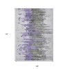 Purple Ivory And Charcoal Abstract Washable Indoor Outdoor Area Rug - 3 of 4