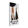 Stupell Industries Broom Co. Halloween Sign Witch Striped Stockings Wall Plaque Art - 2 of 4