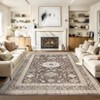 Vintage Runner Rug Farmhouse Distressed Runners Washable Ultra-Thin Rug Runner Non Slip Floor Carpet Runner Indoor Soft Area Rugs for Hallways Kitchen - 2 of 4