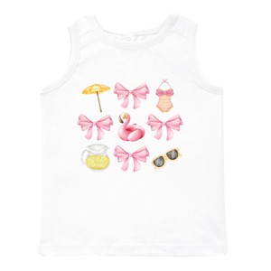 The Juniper Shop Coquette Beach Chart Toddler Tank - 4T - White - 1 of 4