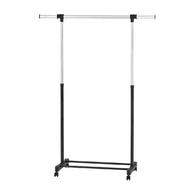 Photo 1 of Adjustable Single Rod Garment Rack Black - Room Essentials