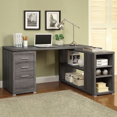 NicBex Modern Solid Wood Computer Desk with Drawers & Shelves,Teens Student Writing Desk,Home Office Desk for Study,Studio