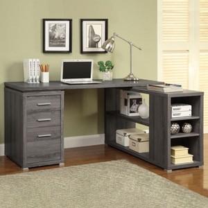 NicBex Modern Solid Wood Computer Desk with Drawers & Shelves,Teens Student Writing Desk,Home Office Desk for Study,Studio - 1 of 4