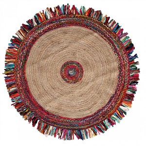 Stormy Jute Braid Round shape Area Rug - Home Weavers - 1 of 2