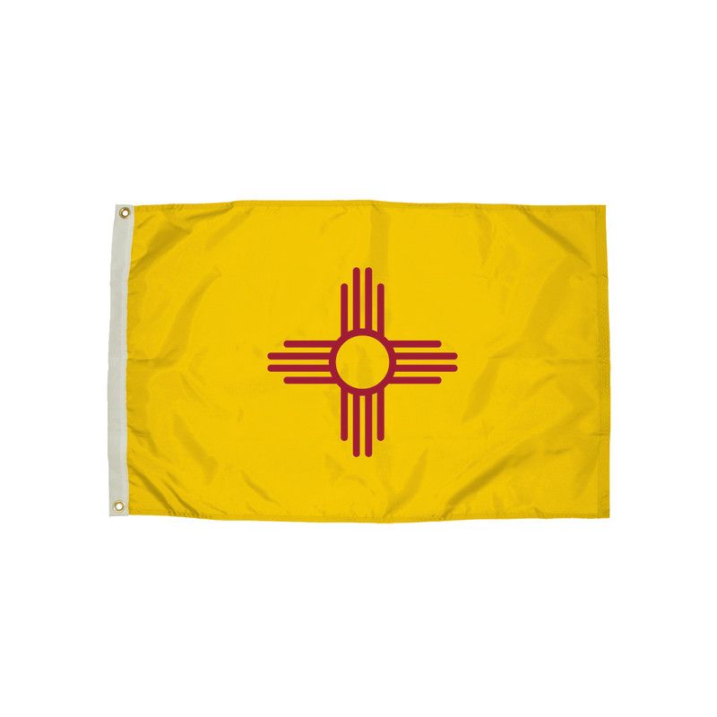 Durawavez Nylon Outdoor Flag with Heading & Grommets, New Mexico, 3ft x 5ft, 1 of 2
