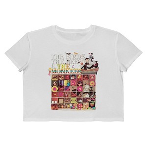 The Monkees Women's The Birds The Bees Short Sleeve Graphic Cotton Cropped Loose T-shirt - 1 of 3