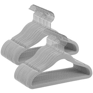 SONGMICS Baby Hangers 50 Pack, Kids Hangers for Closet, Swivel Hooks, Space-Saving Clothes Hangers, Velvet Hangers for Nursery, Non-Slip, - 1 of 4