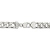 Black Bow Jewelry Men's 11mm Sterling Silver Solid D/C Domed Curb Chain Necklace - 4 of 4