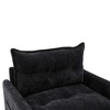 Lyngins Swivel Accent Chairs with Side Pockets and Pillow,Upholstered Swivel Reading Chairs,Chenille Sofa Chairs for Bedroom,Living Room - 4 of 4