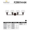 Sunset Lighting Oriana 4-Light Vanity With Clear Seeded Glass - 2 of 4