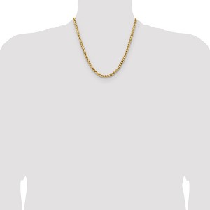 Chisel Stainless Steel Polished Yellow IP-plated 5mm 20" Wheat Chain Necklace - 1 of 4