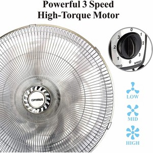 Optimus F-4187 18" Industrial Grade High Velocity Oscillating Wall Fan 18" Industrial Grade Oscillating Wall Fan - 1 of 4