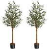 4FT /4.25FT /5FT /6FT Artificial Olive Tree Tall Faux Silk Olive Trees 1pack or 2pack - 2 of 4