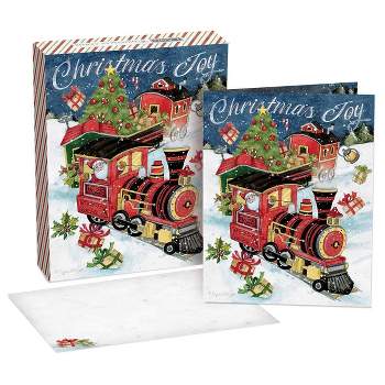 18ct Lang All Aboard Boxed Holiday Greeting Cards
