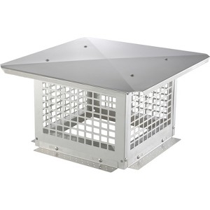 VEVOR Chimney Cap, 12 x 12 inch, 304 Stainless Steel Fireplace Chimney Cover, Not Easily Toppled & Practical Accessories & Easy Installation, Silver - 1 of 4