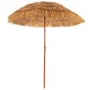 Aghana Digitals Khaki 6.5ft Portable Tiki Beach Umbrella with 8 Iron Ribs, Adjustable Tilt & - 4 of 4